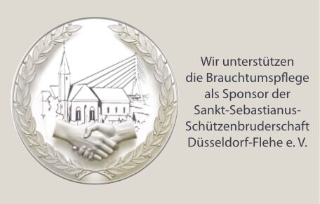 Die CUM Marketingberatung unterstützt das Brauchtum als Sponsor der Sankt-Sebastianus-Schützen­bruderschaft Düsseldorf-‍Flehe e. V.